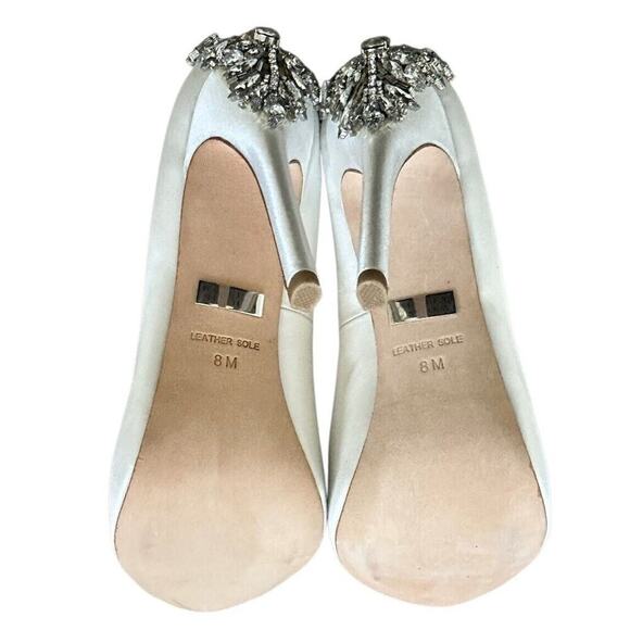 BADGLEY MISCHKA Kiara Embellished Peep-toe Pump size 8 - Picture 9 of 13